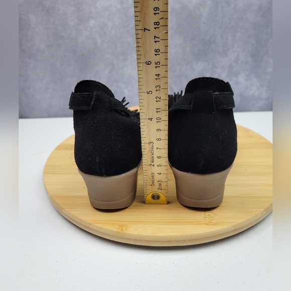 Minnetonka Desi Fringe Wedges Leather Women's Sandals Size 11W - Picture 11 of 11